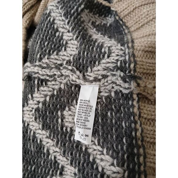 Jack threads mens xl shawl collar SOFT WOOL cardigan sweater tan beige - Picture 7 of 7